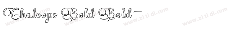 Chaloops Bold Bold字体转换